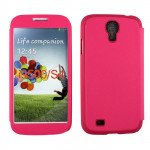 Wholesale Samsung Galaxy S4 Slim Touch Flip Leather Case (Hot Pink)